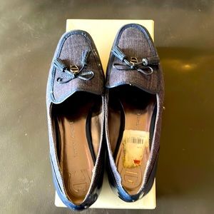 Etienne Aigner Navy Blue Loafers with Tassels